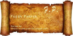Fuith Patrik névjegykártya